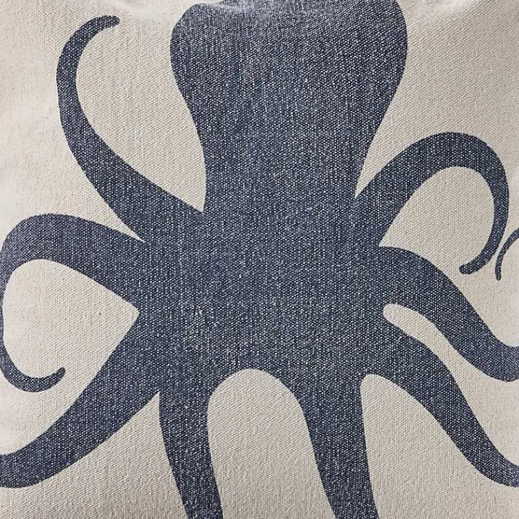 Pillows>Kirklands Home Blue Octopus Accent Pillow with Fringe