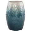 Kirklands Home Blue Ombre Mosaic Capiz Shell Drum End Table Discount