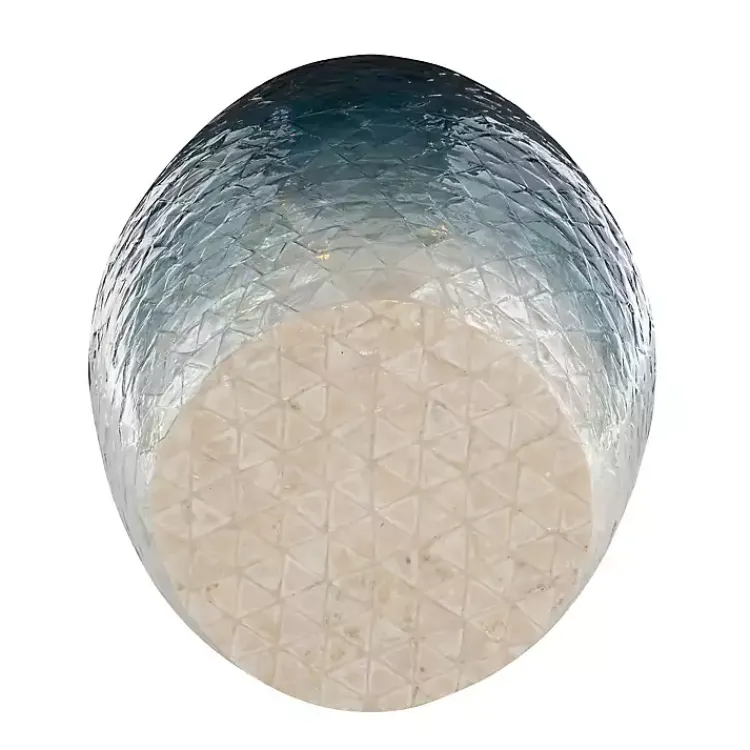 Kirklands Home Blue Ombre Mosaic Capiz Shell Drum End Table Discount