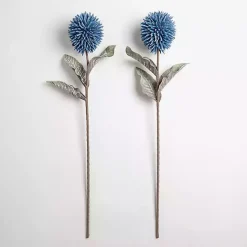 Stems & Bouquets>Kirklands Home Ombre Thistle Flower Stem Blue