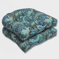 Kirklands Home Paisley Outdoor Seat Cushions, Set of 2 Blue Discount
