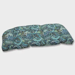 Kirklands Home Paisley Outdoor Settee Cushion Blue Outlet