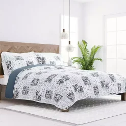 Kirklands Home Blue Patchwork Reversible 2-pc. Twin Quilt Set Discount