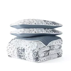 Kirklands Home Blue Patchwork Reversible 3-pc. Queen Quilt Set Sale