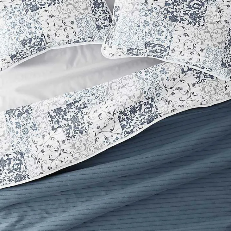 Kirklands Home Blue Patchwork Reversible 3-pc. Queen Quilt Set Sale