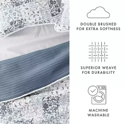 Kirklands Home Blue Patchwork Reversible 3-pc. King Quilt Set Sale