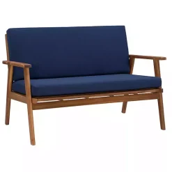 Kirklands Home 4-pc. Acacia Wood Outdoor Living Set Blue Outlet