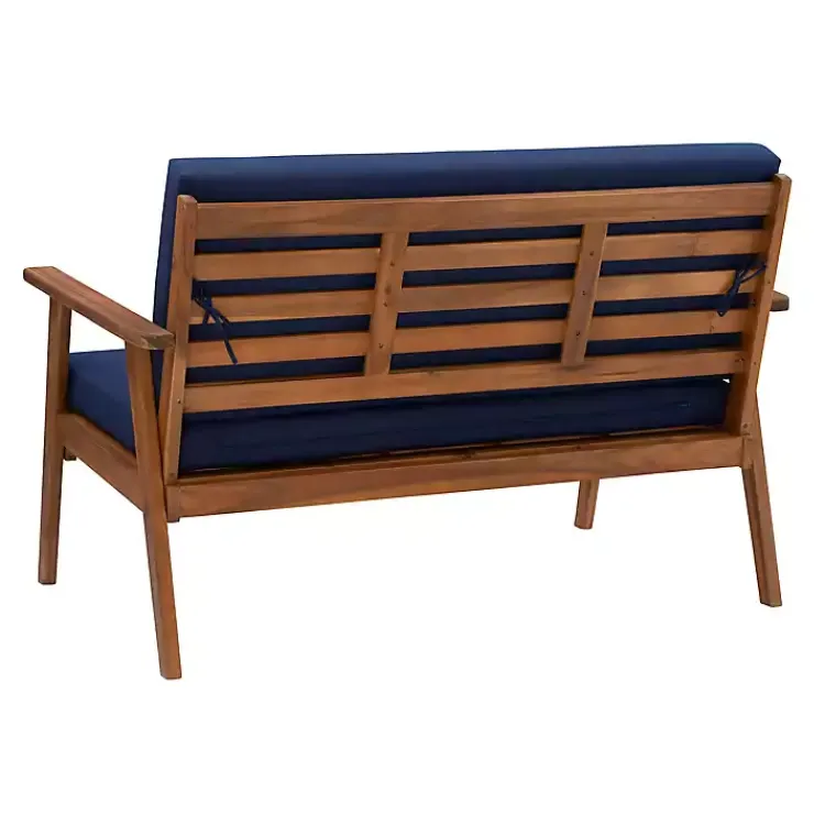 Kirklands Home 4-pc. Acacia Wood Outdoor Living Set Blue Outlet