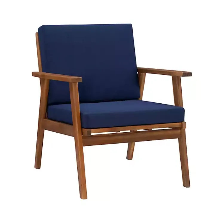 Kirklands Home 4-pc. Acacia Wood Outdoor Living Set Blue Outlet