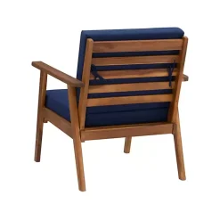 Kirklands Home 4-pc. Acacia Wood Outdoor Living Set Blue Outlet