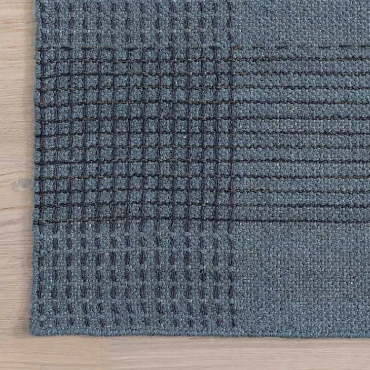 Kirklands Home Plaid Emily Henderson x RugsUSA Area Rug, 5x8 Blue Clearance