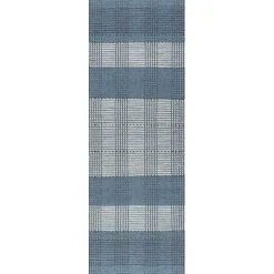 Kirklands Home Plaid Emily Henderson x RugsUSA Runner, 2x8 Blue Hot