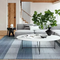 Kirklands Home Plaid Emily Henderson x RugsUSA Area Rug, 4x6 Blue Discount