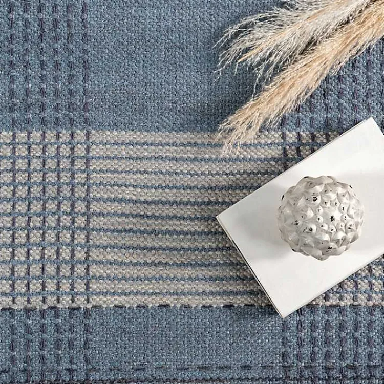 Kirklands Home Plaid Emily Henderson x RugsUSA Area Rug, 4x6 Blue Discount