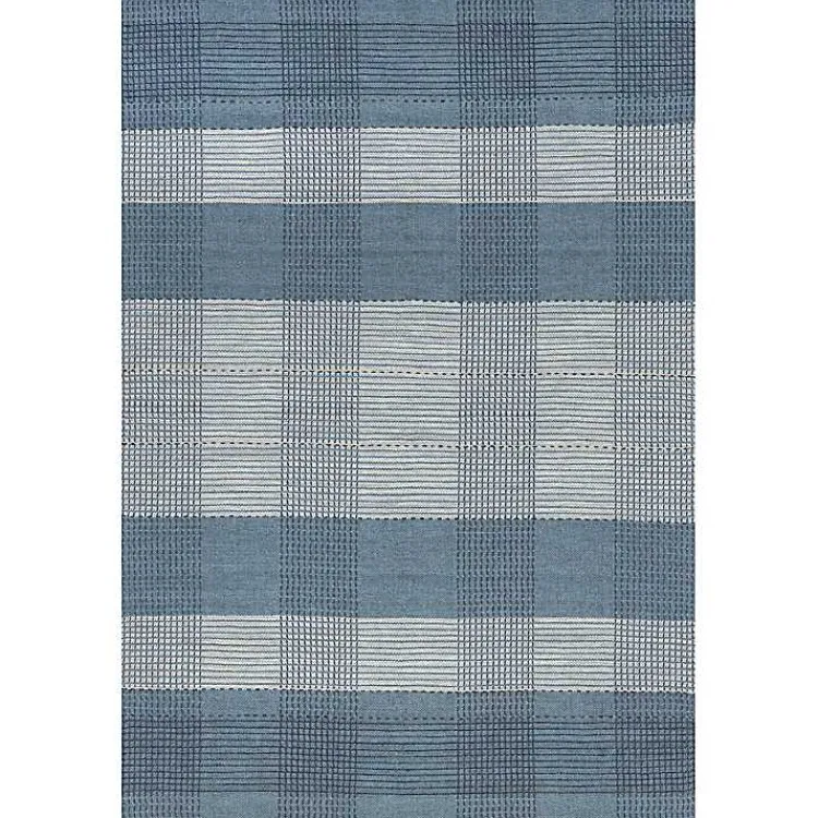 Kirklands Home Plaid Emily Henderson x RugsUSA Area Rug, 6x9 Blue Hot