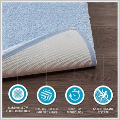 Kirklands Home Plush Microfiber Bath Mat, 20x30 Blue Online