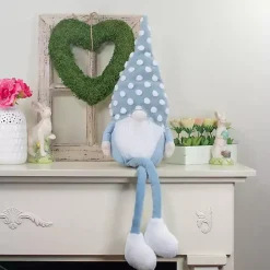 Statues & Figurines>Kirklands Home Blue Polka Dotted Gnome Shelf Sitter