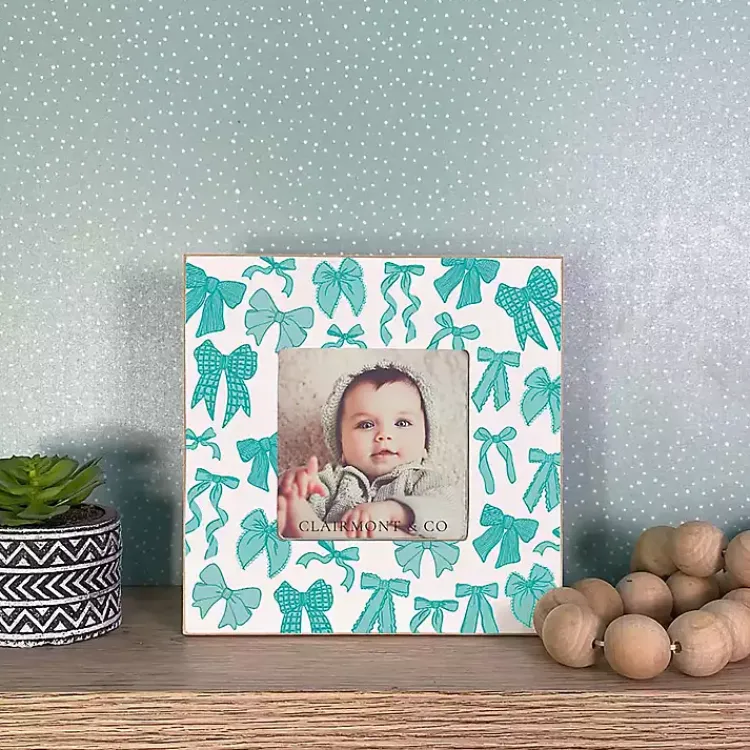 Picture Frames>Kirklands Home Blue Preppy Bows Picture Frame