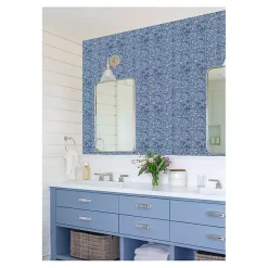 Kirklands Home Provincial Tiles Peel & Stick Wallpaper Blue