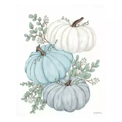 Fall>Kirklands Home Blue Pumpkin Trio Canvas Art Print