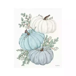 Fall>Kirklands Home Blue Pumpkin Trio Canvas Print
