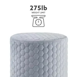 Kirklands Home Blue Quilted Honeycomb Ottoman Online