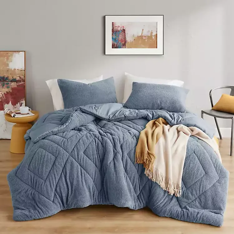 Kirklands Home Quilted Teddy 3-pc. King Comforter Set Blue Online