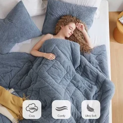 Kirklands Home Quilted Teddy 3-pc. King Comforter Set Blue Online