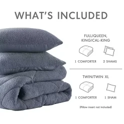 Kirklands Home Quilted Teddy 3-pc. King Comforter Set Blue Online