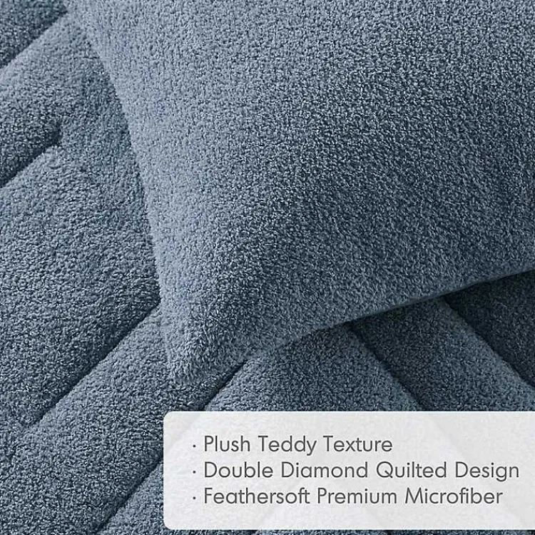 Kirklands Home Quilted Teddy 2-pc. Twin Comforter Set Blue