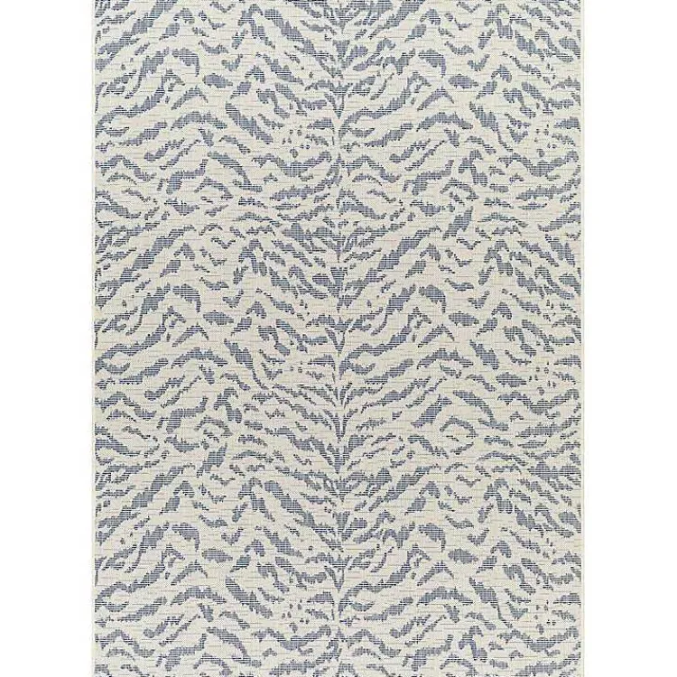 Kirklands Home Blue Ravello Outdoor Rug, 5x7 New