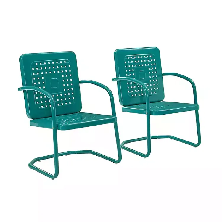 Kirklands Home Retro Basket Weave Chairs, Set of 2 Blue Best