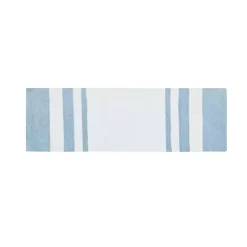 Kirklands Home Blue Reversible Stripe Trim Bath Mat, 72 in. Outlet