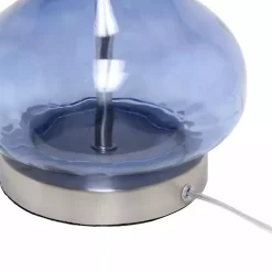 Kirklands Home Rippled Glass Droplet Table Lamp Blue Best