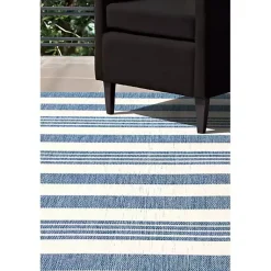 Kirklands Home Robin Stripe Outdoor Rug, 5x8 Blue Discount