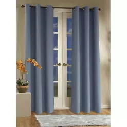 Kirklands Home Room Darkening Curtain Panel Set, 84 in. Blue Best