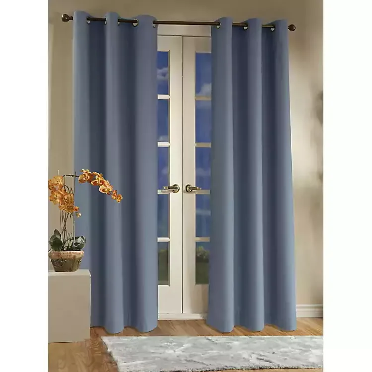 Kirklands Home Room Darkening Curtain Panel Set, 84 in. Blue Best