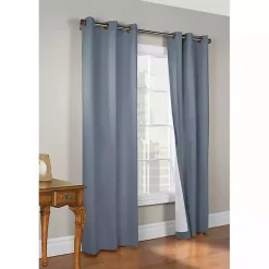 Kirklands Home Room Darkening Curtain Panel Set, 95 in. Blue Clearance