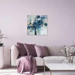 Kirklands Home Rose Splash Canvas Art Print Blue Hot