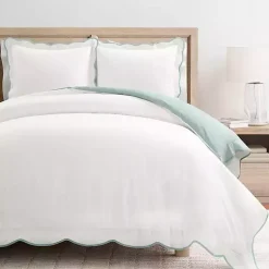 Kirklands Home Blue Scallop Edge 3-pc. Full/Queen Duvet Cover Set Online