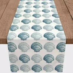 Kirklands Home Blue Scallop Seashells Table Runner, 72 in. Discount