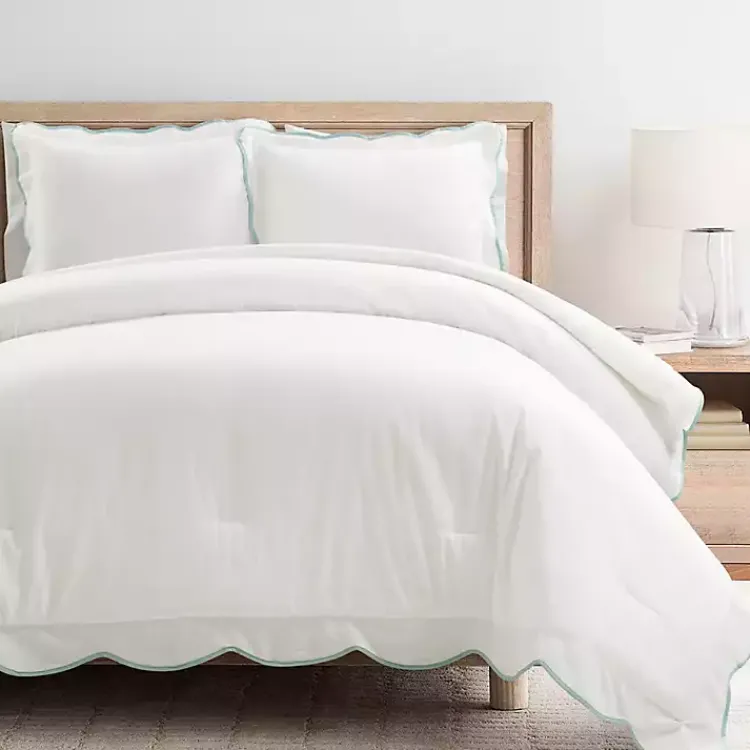 Kirklands Home Blue Scalloped Edge 3-pc. King Comforter Set Online