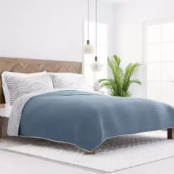 Kirklands Home Blue Scalloped Reversible 2-pc. Twin Quilt Set Clearance