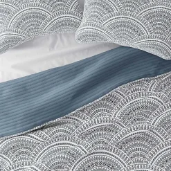 Kirklands Home Blue Scalloped Reversible 3-pc. Queen Quilt Set Hot