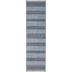 Kirklands Home Scandinavian Stripe Runner Blue Hot