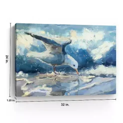 Kirklands Home Seagull and Waves Canvas Art Print Blue Outlet