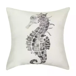 Pillows>Kirklands Home Blue Seahorse Outdoor Pillow