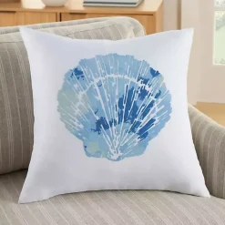 Pillows>Kirklands Home Blue Seashell Throw Pillow
