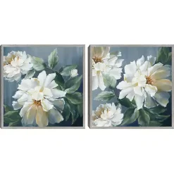 Kirklands Home Secret Garden Framed Canvas Art Print Blue