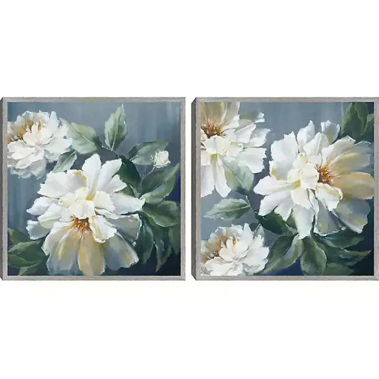 Kirklands Home Secret Garden Framed Canvas Art Print Blue